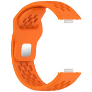 For Huawei Watch Fit4 / Fit4 Pro / Fit3 Mesh Silver Reverse Steel Buckle Silicone Watch Band(Orange)
