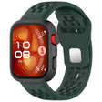 For Huawei Watch Fit4 / Fit4 Pro / Fit3 Mesh Silver Reverse Steel Buckle Silicone Watch Band(Dark Green) - free shipping - PMC TechLife - Order now!