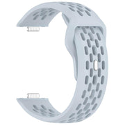 For Huawei Watch Fit4 / Fit4 Pro / Fit3 Mesh Silver Reverse Steel Buckle Silicone Watch Band(Light Blue)