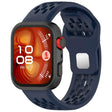 For Huawei Watch Fit4 / Fit4 Pro / Fit3 Mesh Silver Reverse Steel Buckle Silicone Watch Band(Midnight Blue) - free shipping - PMC TechLife - Order now!