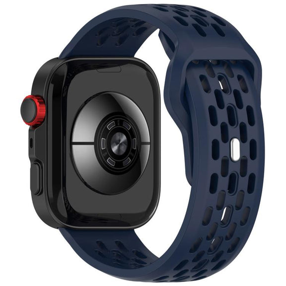 For Huawei Watch Fit4 / Fit4 Pro / Fit3 Mesh Silver Reverse Steel Buckle Silicone Watch Band(Midnight Blue)