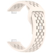 For Huawei Watch Fit4 / Fit4 Pro / Fit3 Mesh Silver Reverse Steel Buckle Silicone Watch Band(Starlight)