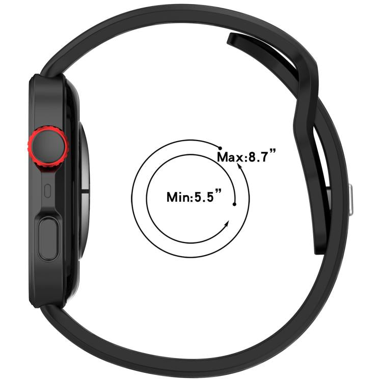 For Huawei Watch Fit4 / Fit4 Pro / Fit3 Mesh Silver Reverse Steel Buckle Silicone Watch Band(Black) - free shipping - PMC TechLife - Order now!