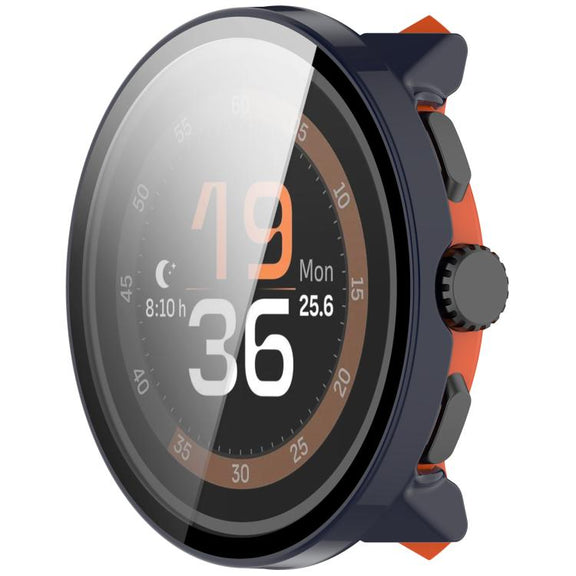 For Suunto Run Tempered Film Integrated PC Watch Protective Cover(Ink Blue)