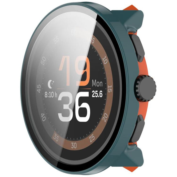 For Suunto Run Tempered Film Integrated PC Watch Protective Cover(Pine Green)
