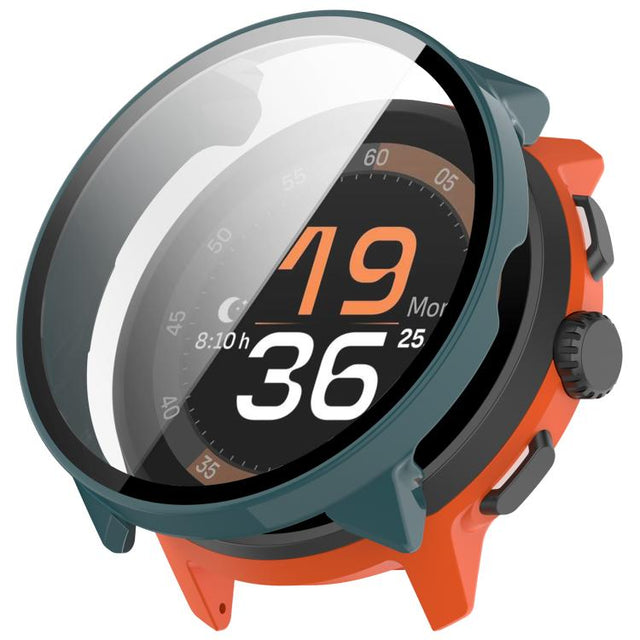 For Suunto Run Tempered Film Integrated PC Watch Protective Cover(Pine Green)