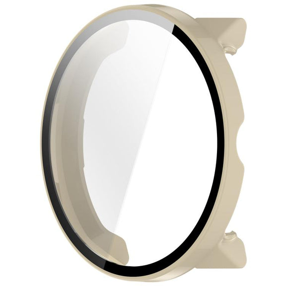 For Suunto Run Tempered Film Integrated PC Watch Protective Cover(Ivory White)
