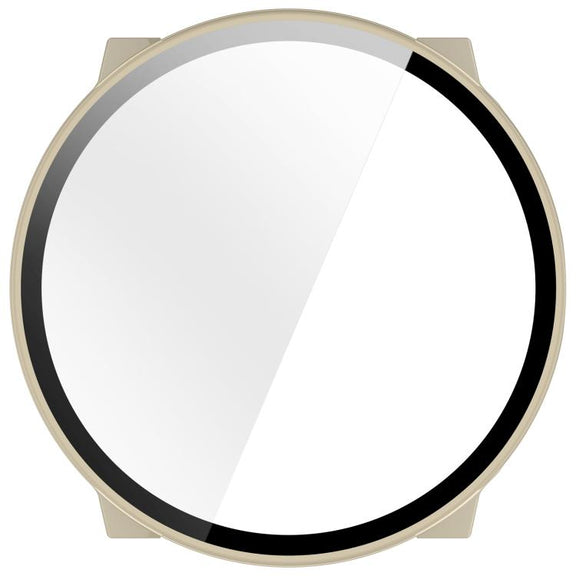 For Suunto Run Tempered Film Integrated PC Watch Protective Cover(Ivory White)