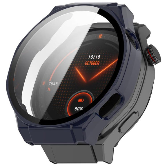 For Honor Watch 5 Ultra Tempered Film Integrated PC Watch Protective Cover(Ink Blue)