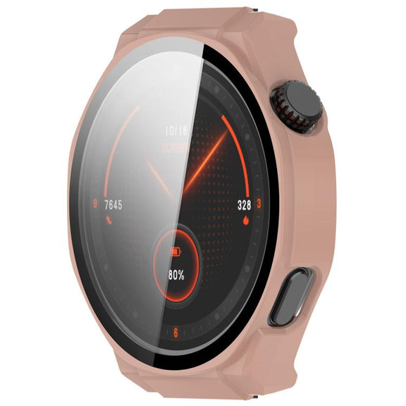 For Honor Watch 5 Ultra Tempered Film Integrated PC Watch Protective Cover(Pink)