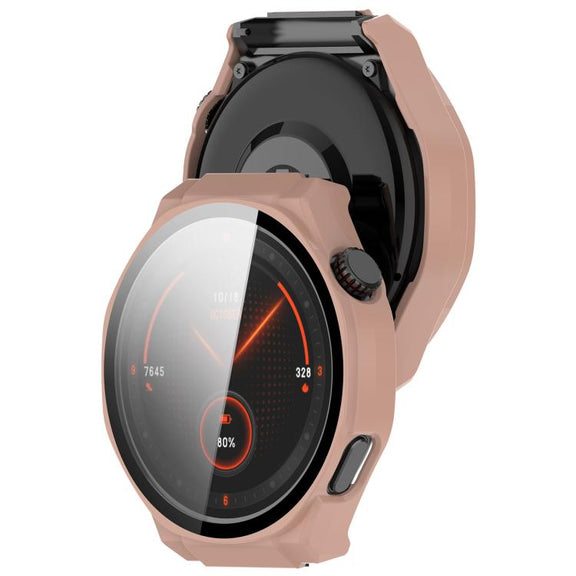 For Honor Watch 5 Ultra Tempered Film Integrated PC Watch Protective Cover(Pink)