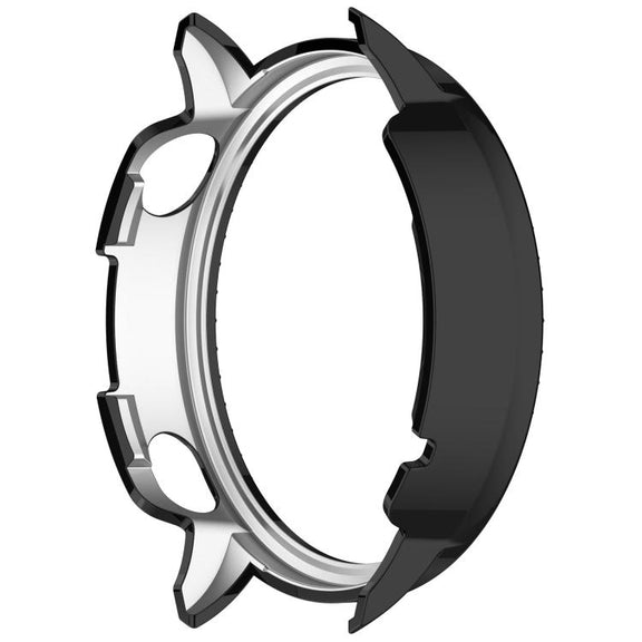 For OnePlus Watch 3 43mm Single Row Diamond Half Coverage Hollow PC Watch Protective Cover(Black)