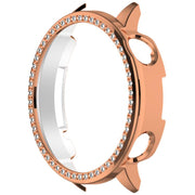 For OnePlus Watch 3 43mm Single Row Diamond Half Coverage Hollow PC Watch Protective Cover(Rose Gold)