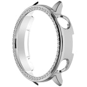 For OnePlus Watch 3 43mm Single Row Diamond Half Coverage Hollow PC Watch Protective Cover(Silver)
