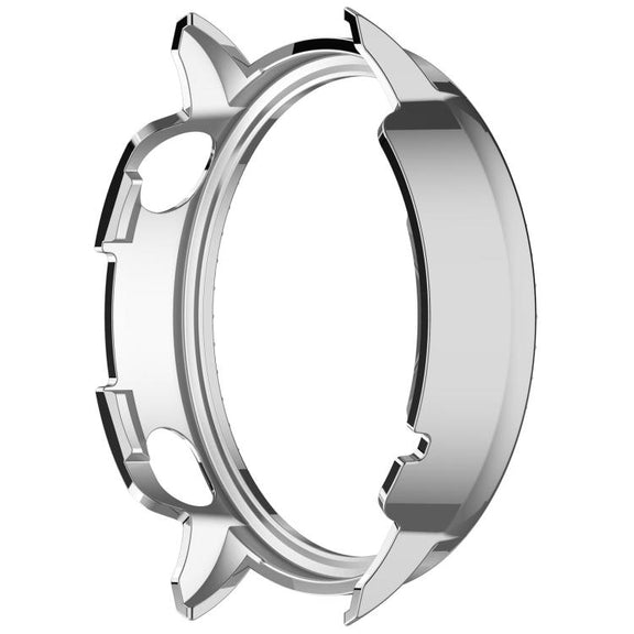 For OnePlus Watch 3 43mm Single Row Diamond Half Coverage Hollow PC Watch Protective Cover(Silver)