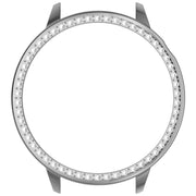 For OnePlus Watch 3 43mm Single Row Diamond Half Coverage Hollow PC Watch Protective Cover(Silver)