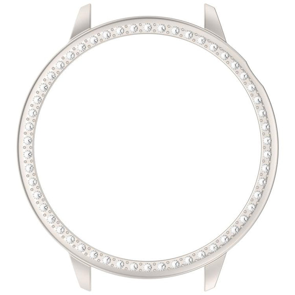 For OnePlus Watch 3 43mm Single Row Diamond Half Coverage Hollow PC Watch Protective Cover(Glossy Starlight Color)