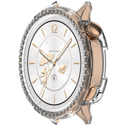 For OnePlus Watch 3 43mm Single Row Diamond Half Coverage Hollow PC Watch Protective Cover(Transparency)