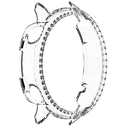 For OnePlus Watch 3 43mm Single Row Diamond Half Coverage Hollow PC Watch Protective Cover(Transparency)