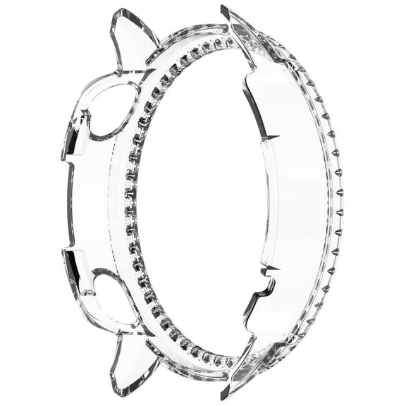 For OnePlus Watch 3 43mm Single Row Diamond Half Coverage Hollow PC Watch Protective Cover(Transparency)