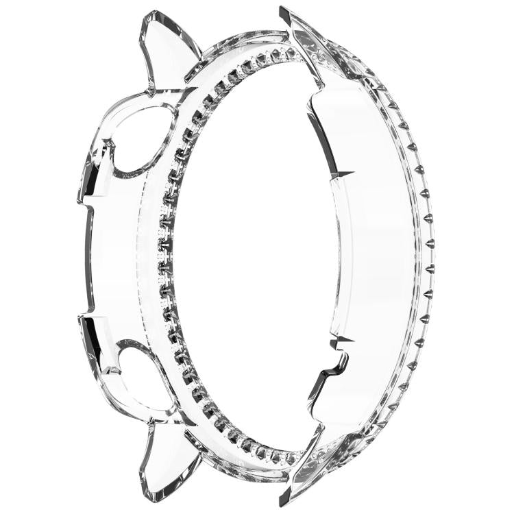 For OnePlus Watch 3 43mm Single Row Diamond Half Coverage Hollow PC Watch Protective Cover(Transparency)