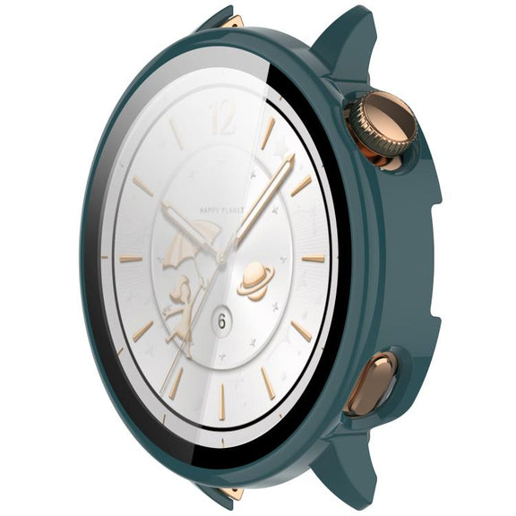 For OnePlus Watch 3 43mm Tempered Film Integrated PC Watch Protective Cover(Pine Green)