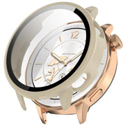 For OnePlus Watch 3 43mm Tempered Film Integrated PC Watch Protective Cover(Ivory White)