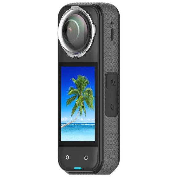 For Insta360 X5 Rotating Optical Tempered Glass Lens Guard Protective Cover(Silver)