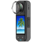 For Insta360 X5 Rotating Optical Tempered Glass Lens Guard Protective Cover(Black)