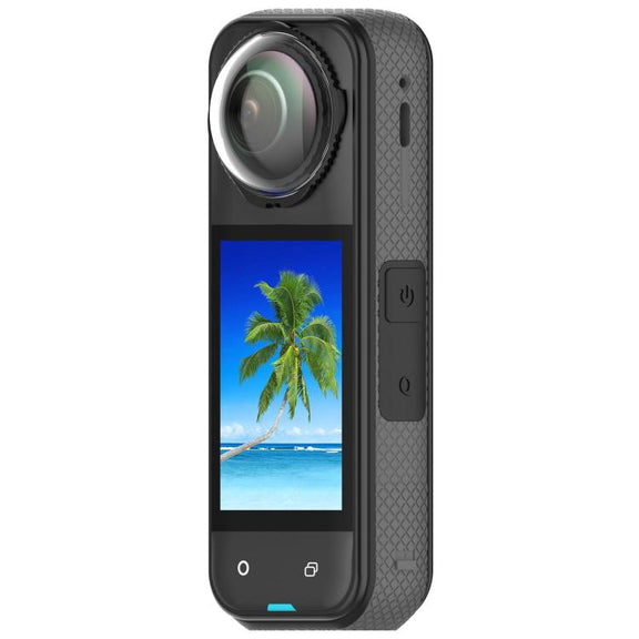 For Insta360 X5 Rotating Optical Tempered Glass Lens Guard Protective Cover(Black)
