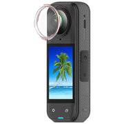 For Insta360 X4 Rotating Optical Tempered Glass Lens Guard Protective Cover(Pink)