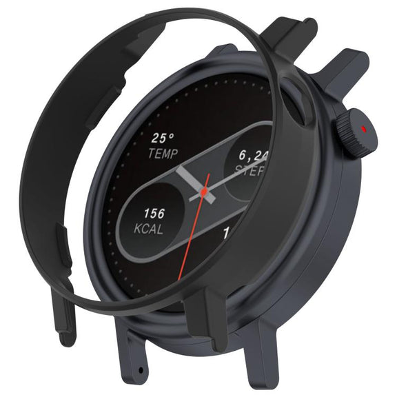 For CMF Watch 3 Pro Half Coverage Hollowed PC Watch Protective Cover(Black)