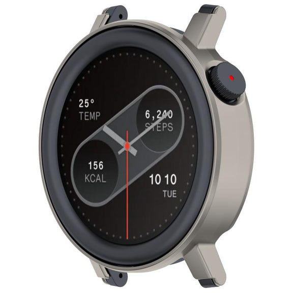 For CMF Watch 3 Pro Half Coverage Hollowed PC Watch Protective Cover(Titanium Steel Color)