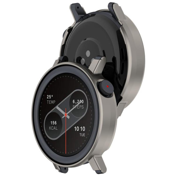For CMF Watch 3 Pro Half Coverage Hollowed PC Watch Protective Cover(Titanium Steel Color)