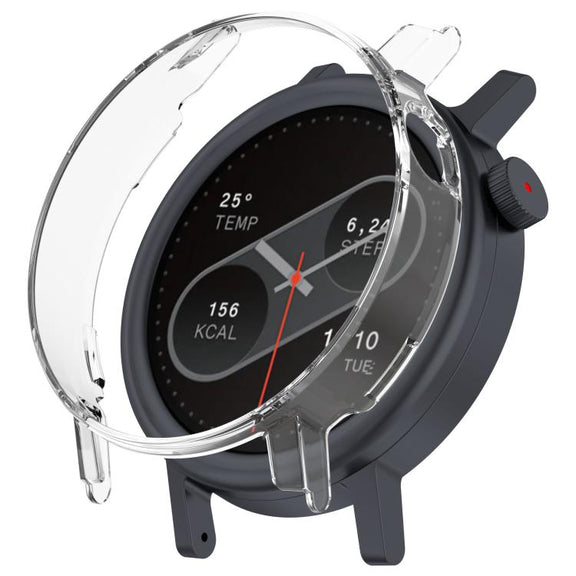 For CMF Watch 3 Pro Half Coverage Hollowed PC Watch Protective Cover(Transparent)