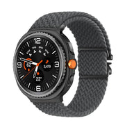 For Samsung Galaxy Watch8 / Watch8 Classic Parachute Buckle Braided Nylon Watch Band(Space Gray)