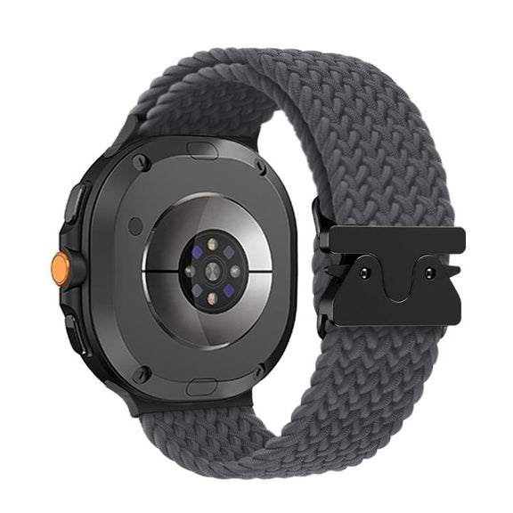 For Samsung Galaxy Watch8 / Watch8 Classic Parachute Buckle Braided Nylon Watch Band(Space Gray)