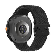 For Samsung Galaxy Watch8 / Watch8 Classic Parachute Buckle Braided Nylon Watch Band(Black)