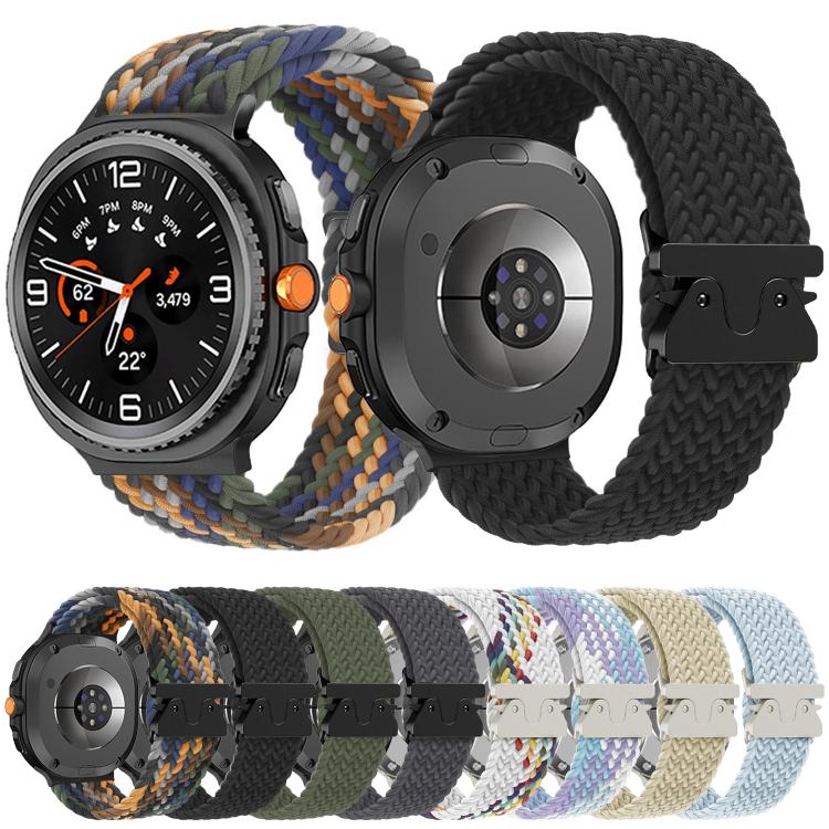 For Samsung Galaxy Watch8 / Watch8 Classic Parachute Buckle Braided Nylon Watch Band(Space Gray)