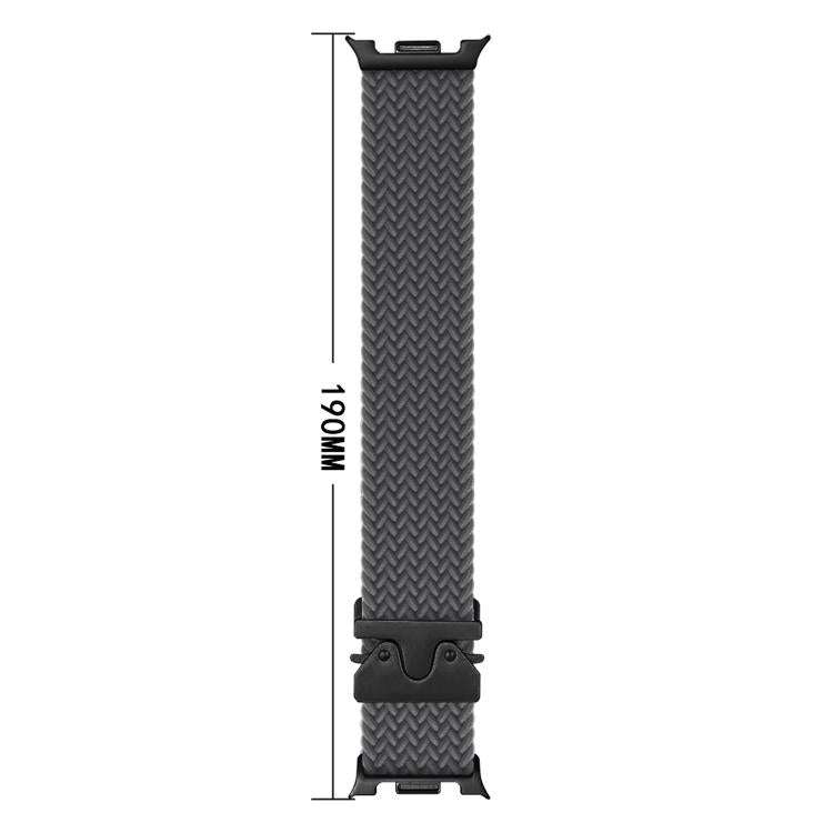 For Samsung Galaxy Watch8 / Watch8 Classic Parachute Buckle Braided Nylon Watch Band(Space Gray)