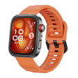 For Huawei Watch Fit3 / Fit4 / Fit4 Pro Wave Black Buckle Silicone Watch Band(Orange) - free shipping - PMC TechLife - Order now!