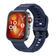 For Huawei Watch Fit3 / Fit4 / Fit4 Pro Wave Black Buckle Silicone Watch Band(Blue) - free shipping - PMC TechLife - Order now!