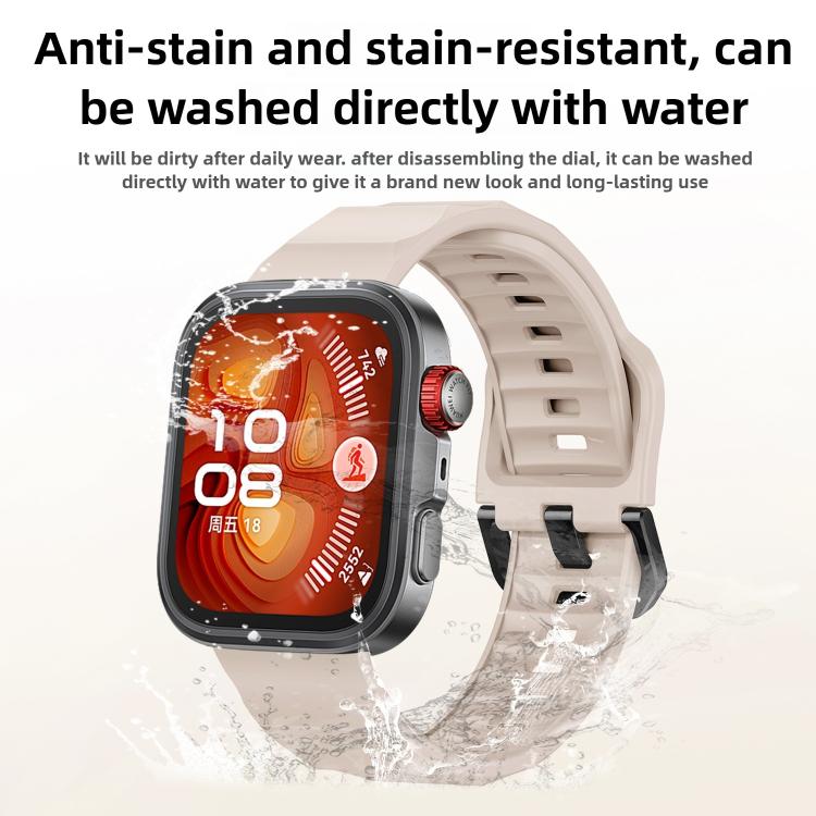 For Huawei Watch Fit3 / Fit4 / Fit4 Pro Wave Black Buckle Silicone Watch Band(Orange)