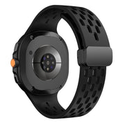 For Samsung Galaxy Watch8 / Watch8 Classic Mesh Magnetic Silicone Watch Band(Black)