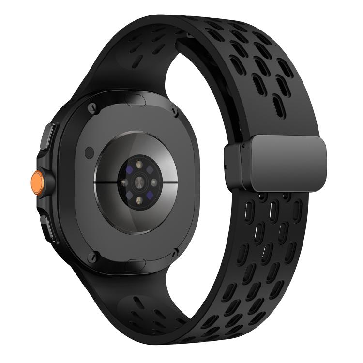 For Samsung Galaxy Watch8 / Watch8 Classic Mesh Magnetic Silicone Watch Band(Black)