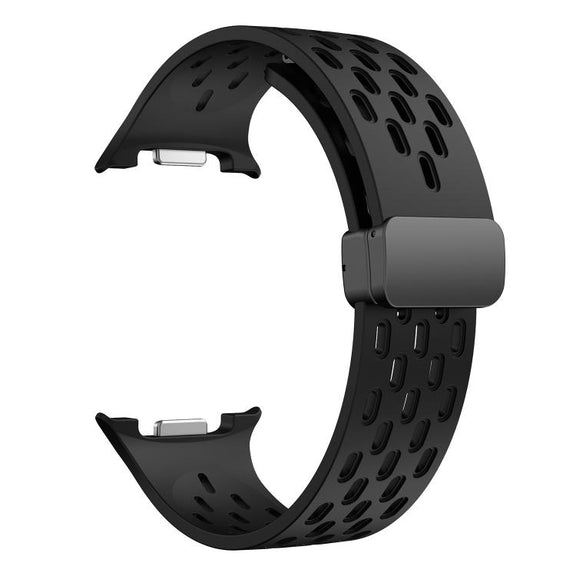 For Samsung Galaxy Watch8 / Watch8 Classic Mesh Magnetic Silicone Watch Band(Black)