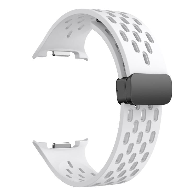 For Samsung Galaxy Watch8 / Watch8 Classic Mesh Magnetic Silicone Watch Band(White)