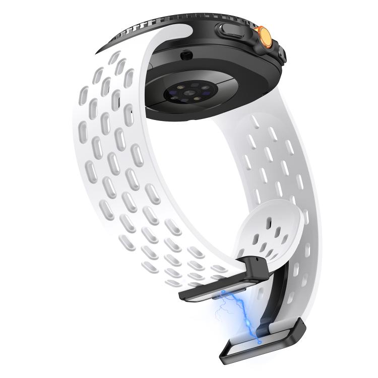 For Samsung Galaxy Watch8 / Watch8 Classic Mesh Magnetic Silicone Watch Band(White)