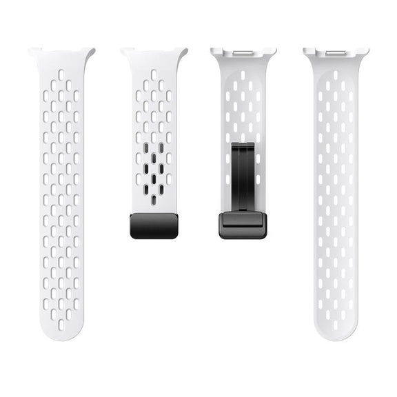 For Samsung Galaxy Watch8 / Watch8 Classic Mesh Magnetic Silicone Watch Band(White)
