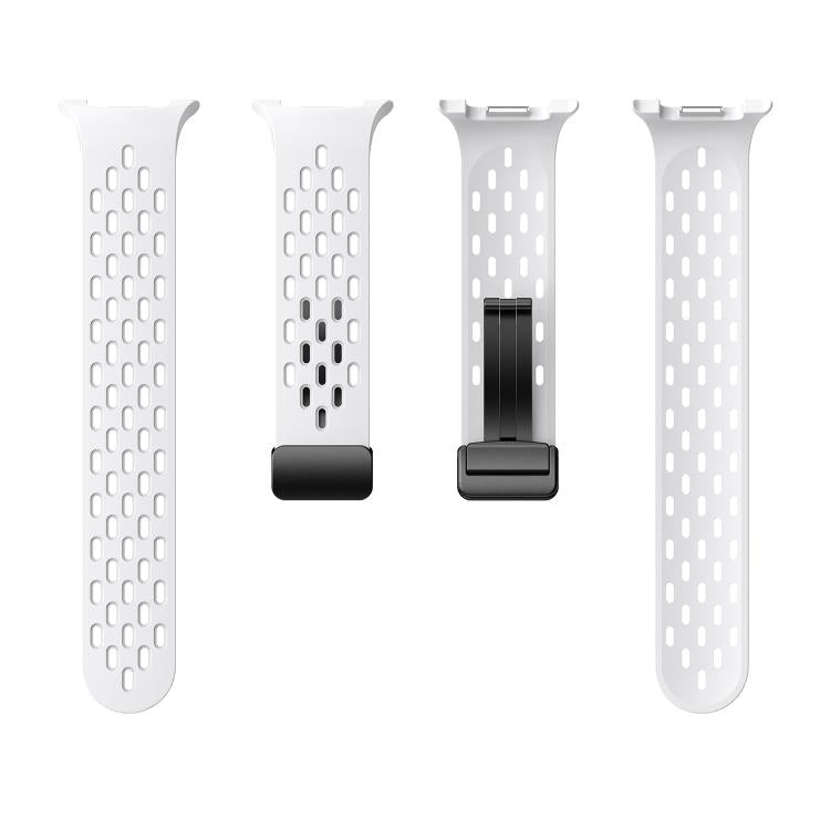 For Samsung Galaxy Watch8 / Watch8 Classic Mesh Magnetic Silicone Watch Band(White)